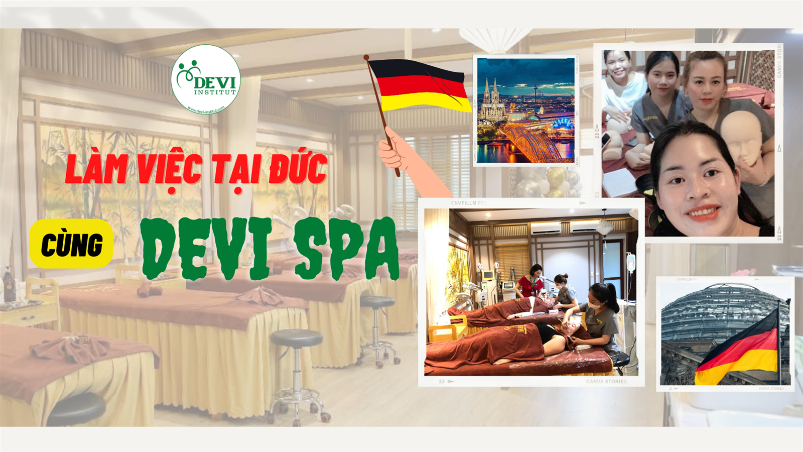 Làm việc tại Đức sau khi học nghề tại trường đào tạo sắc đẹp và sức khỏe DEVI?